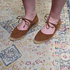 Boden Brown Suede Espadrille Flats